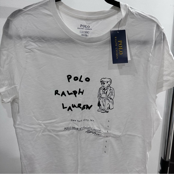 Polo by Ralph Lauren White Graphic Tee - Picture 4 of 5